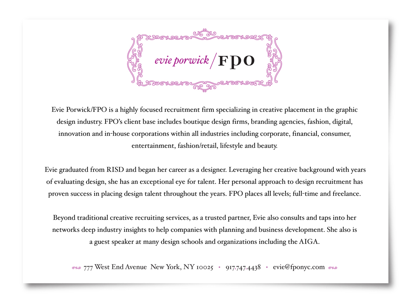 Evie Porwick / FPO